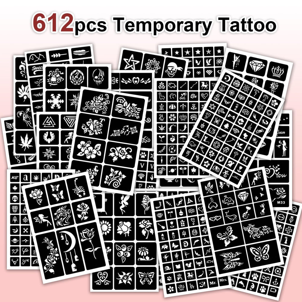 RFENLY 612 stencils provide versatile designs for quick, professional-looking tattoos.