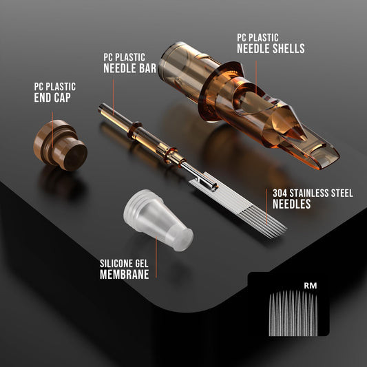 RHEIN tattoo cartridge needles EO sterilization process ensures safety and hygiene