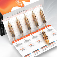 RHEIN cartridges shown with transparent brown housing for easy ink flow monitoring.