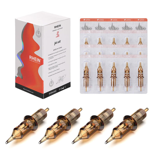 RHEIN tattoo cartridges mixed set for versatile liner and shader work.