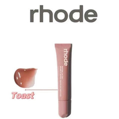 Swirl texture of Rhode Gloss Lip Tint Toast highlights sheer color