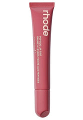 Rhode Peptide Lip Tint Salty Tan bottle provides glossy hydration with a subtle tint.