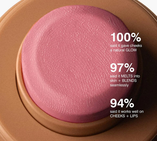Close-up of Rhode Pocket Blush Piggy texture showing blendable cream formula