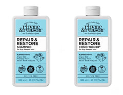 Rhyme & Reason Repair & Restore shampoo bottle ready to hydrate dry hair.