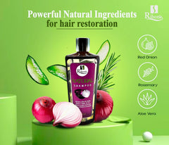 Ribon's natural shampoo ingredients aloe and rosemary shown for nourishing scalp.