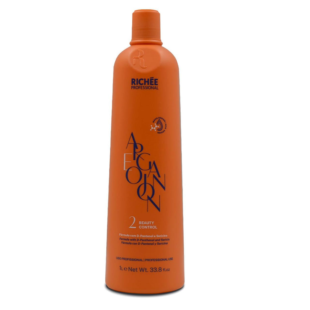 Richée Professional Argan and Ojon oil finisher bottle for lightweight hydration and radiant shine.