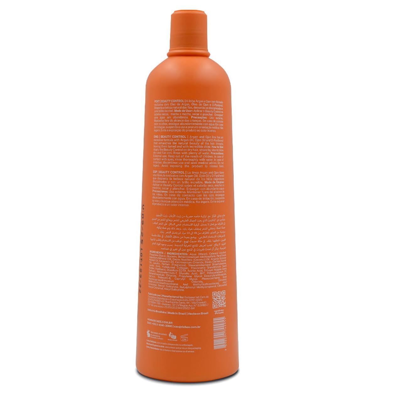 Close-up of Richée Argan and Ojon oil texture showing frizz control and smoothness.