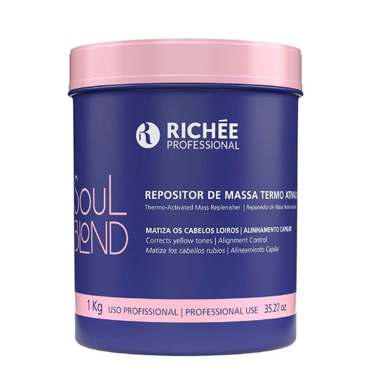 Richée Professional Soul Blond thermo-activated bottle for nourishing blonde hair and neutralizing yellow tones.