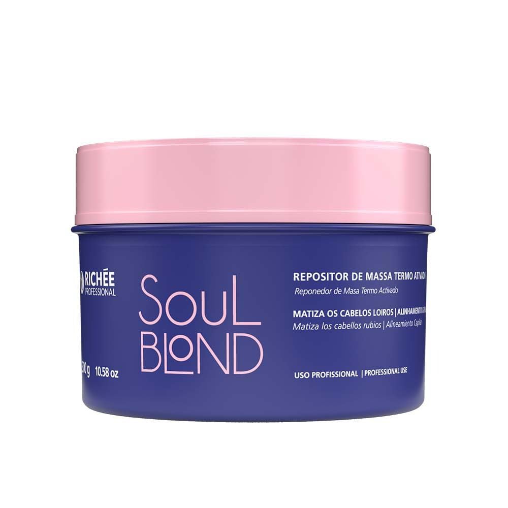 Richée Professional Soul Blond Thermo-Activated Mass Replacer jar with label, salon-grade care