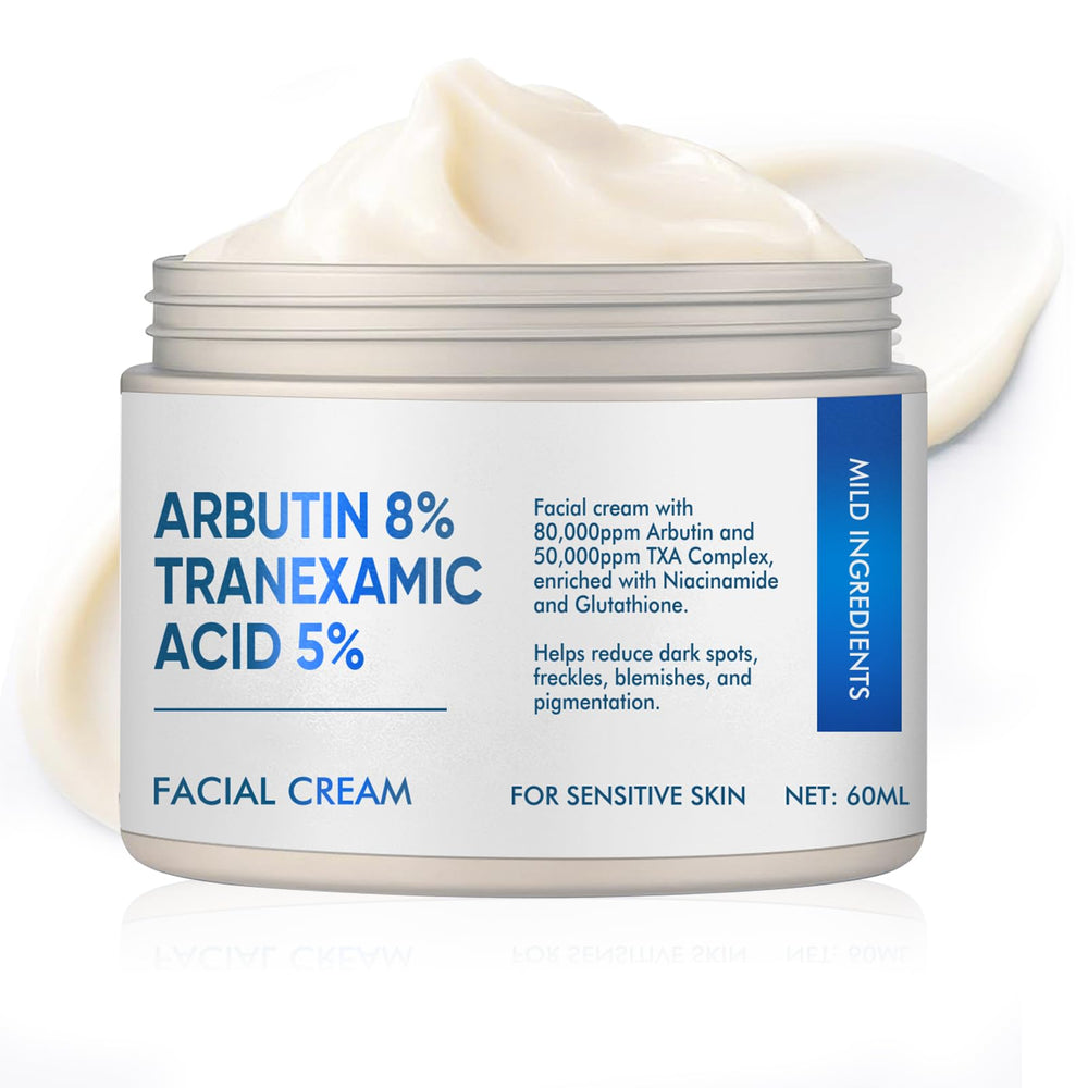 Richie House arbutin-tranexamic cream bottle for brightening and even skin tone.