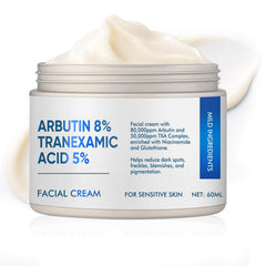 Richie House arbutin-tranexamic cream bottle for brightening and even skin tone.
