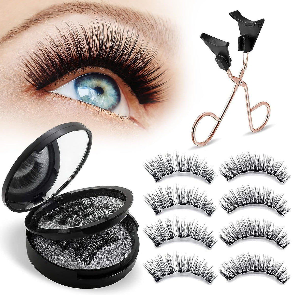 Richie House cils magnetiques design 3D pour un regard naturel et durable.