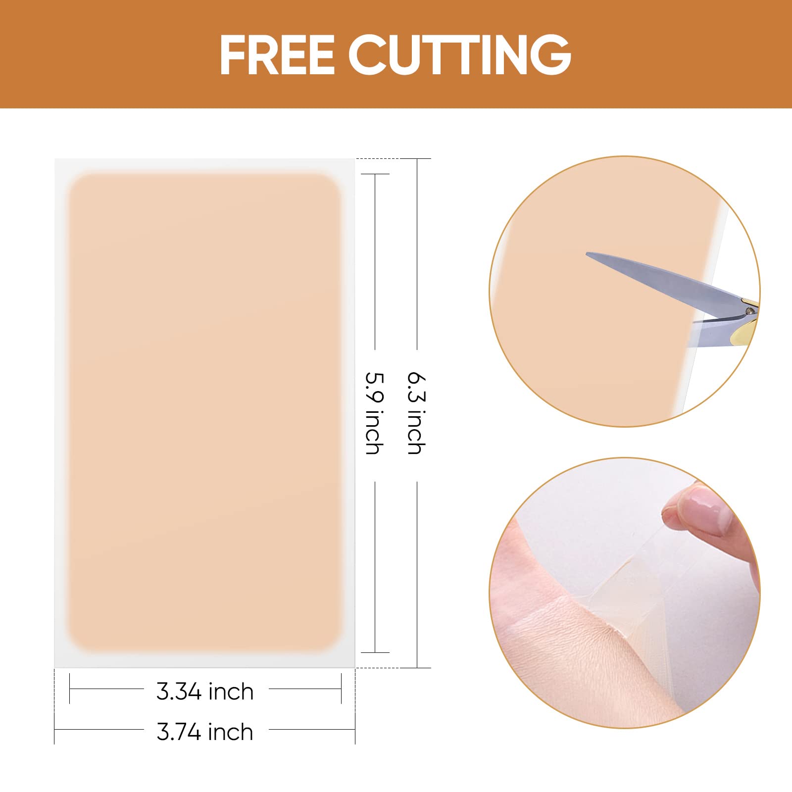 Richie House Tattoo Cover Up Tape cut-to-fit capability for precise shaping.