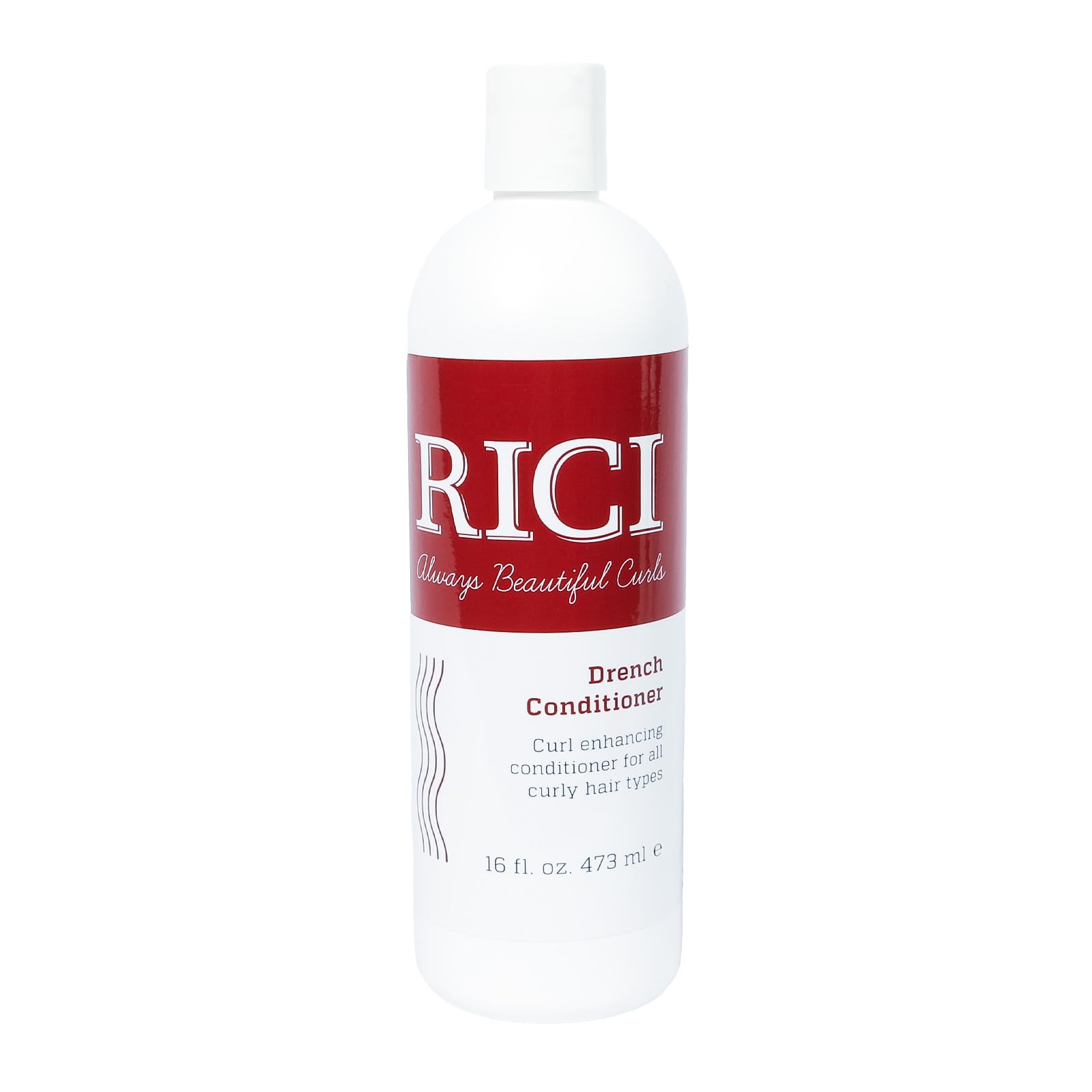 RICI Drench Conditioner bottle for curly hair with frizz control.
