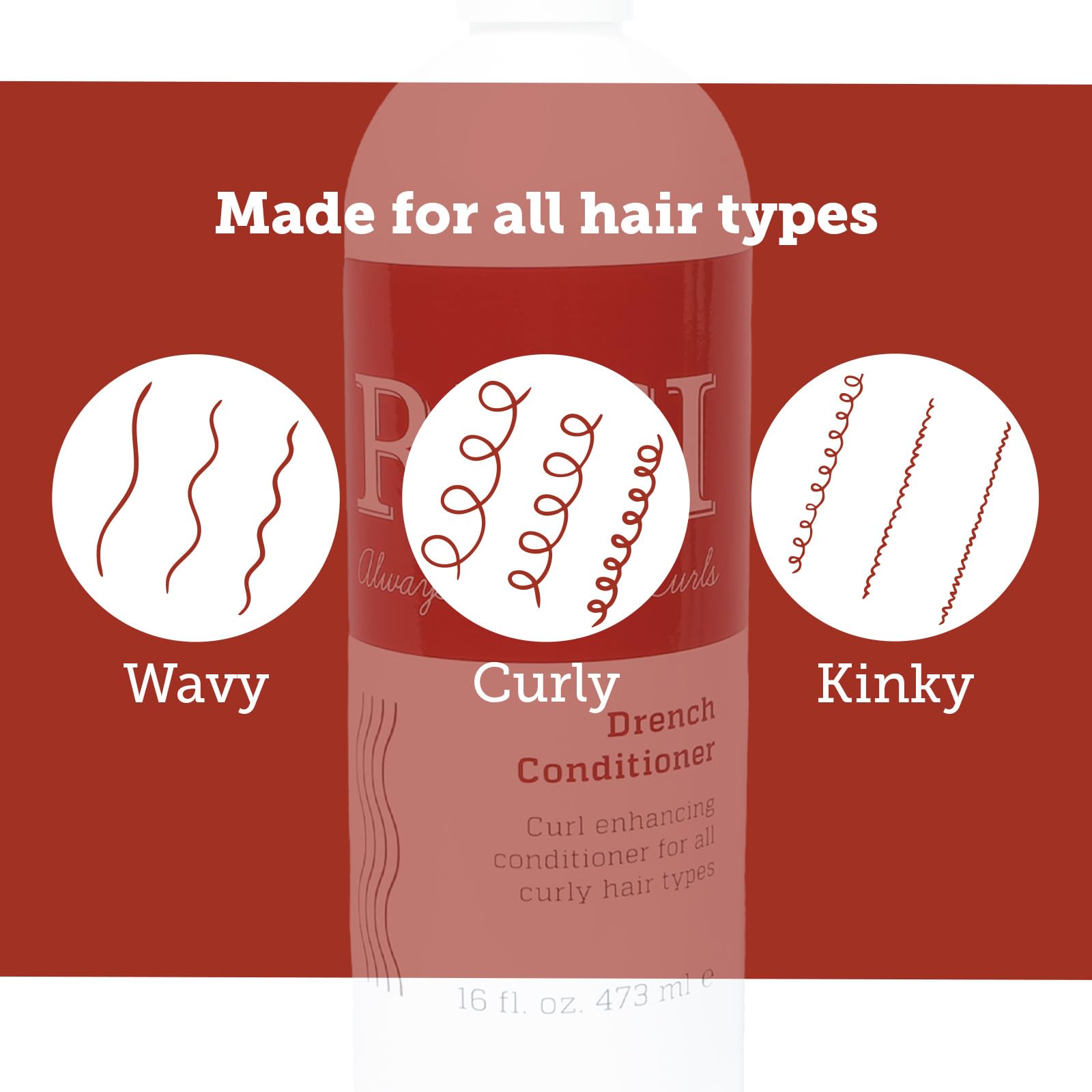 RICI Drench Conditioner texture on hair strands for softness.