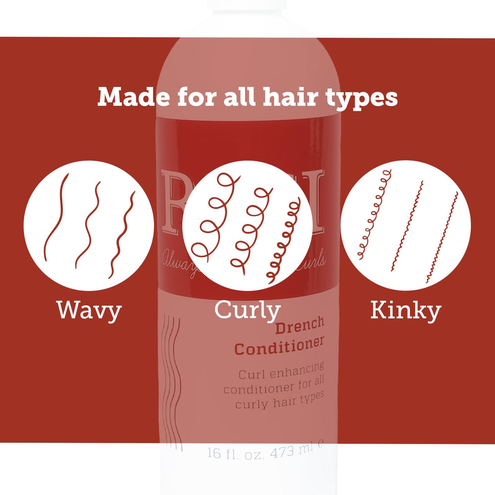 RICI Drench Conditioner texture on hair strands for softness.