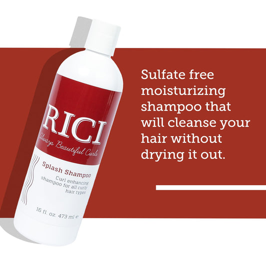 Creamy lather from RICI Splash Shampoo nourishes curls