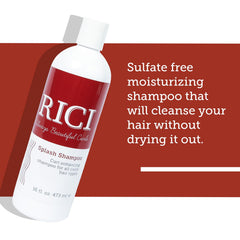 Creamy lather from RICI Splash Shampoo nourishes curls
