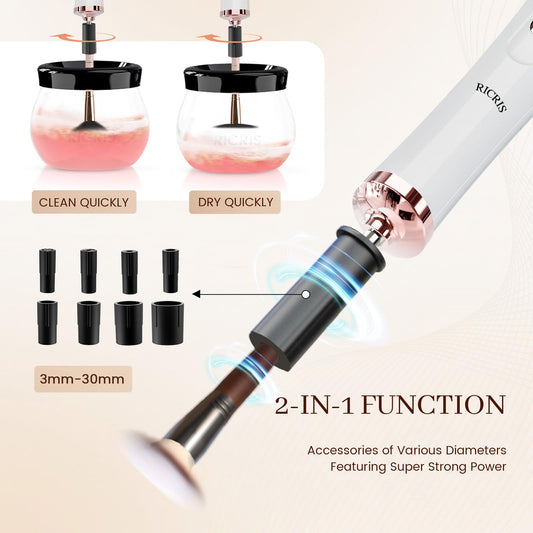 RICRIS makeup brush cleaner drying function speeds up use after washing.