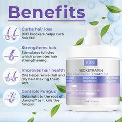 Rida Hair Research Institute label closeup highlights product benefits.