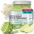 Rida Hair Research Institute Apple Cider & Sea Salt Green Scalp Scrub – Sulfate-Free, 10% AHA/BHA, 16 oz