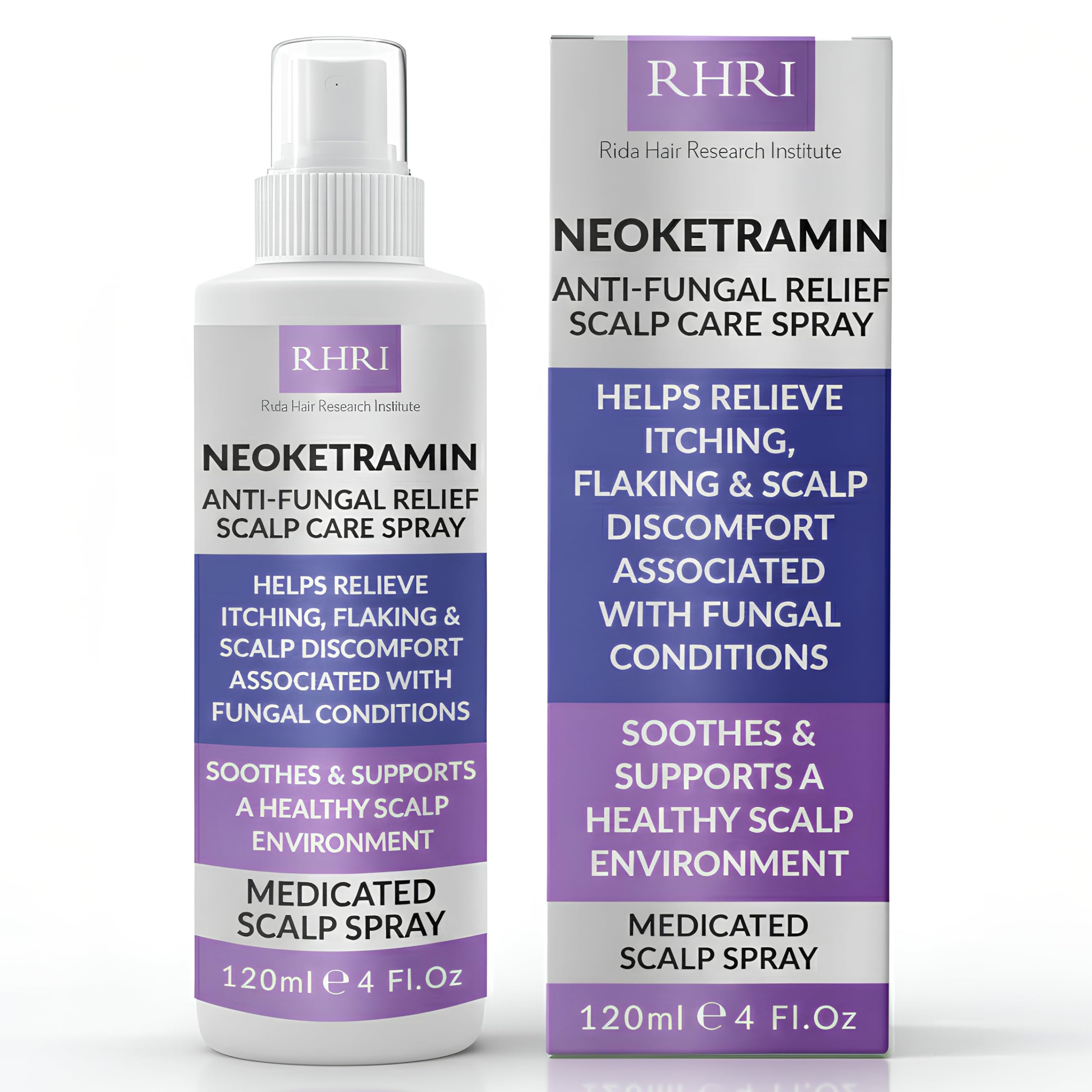Rida Neoketramin bottle close-up for daily scalp care
