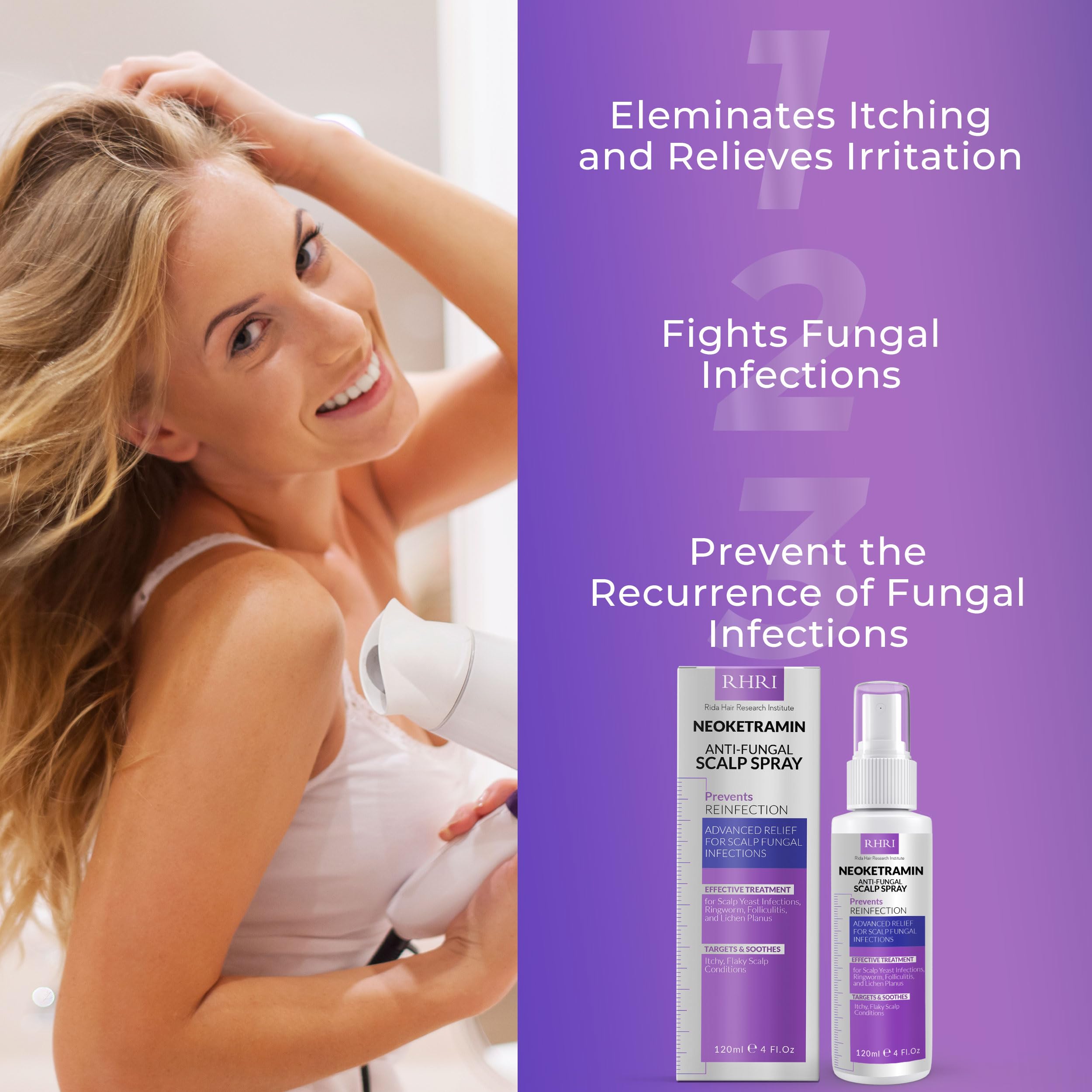 Rida Neoketramin natural-based formula label emphasizing gentle care
