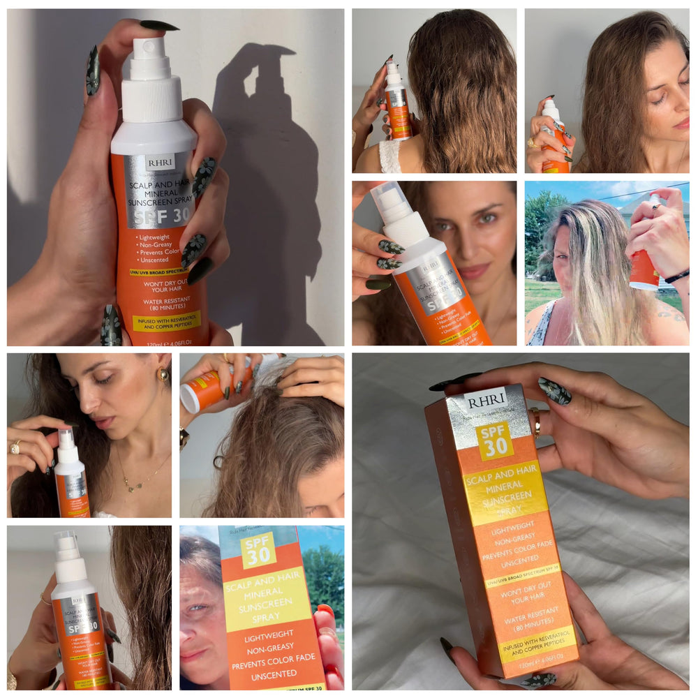 Rida Hair SPF30 spray helps protect color-treated hair from sun
