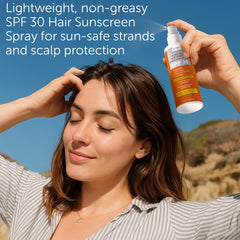 Rida Hair SPF30 travel-size bottle for on-the-go sun protection