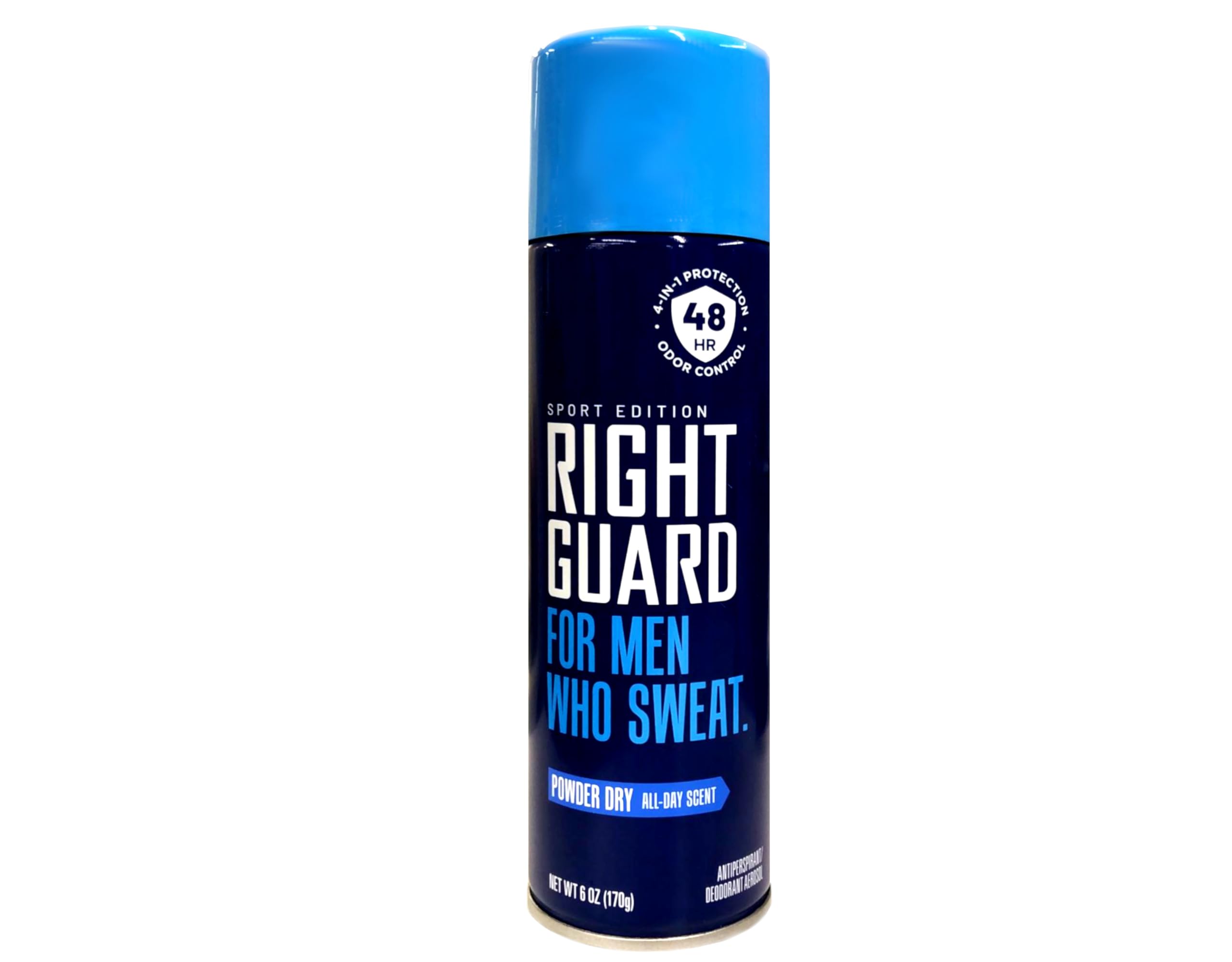 Right Guard Aerosol Sport Powder Dry spray-dispense provides quick, even odor control coverage.