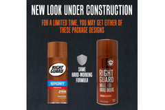 Right Guard Sport Original packaging closeup reveals easy-to-grip design.