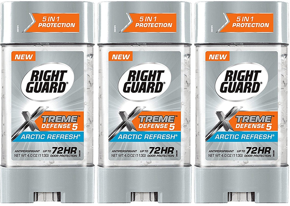 Right Guard Total Defense 5 Power Gel Arctic Refresh bottle for long-lasting freshness