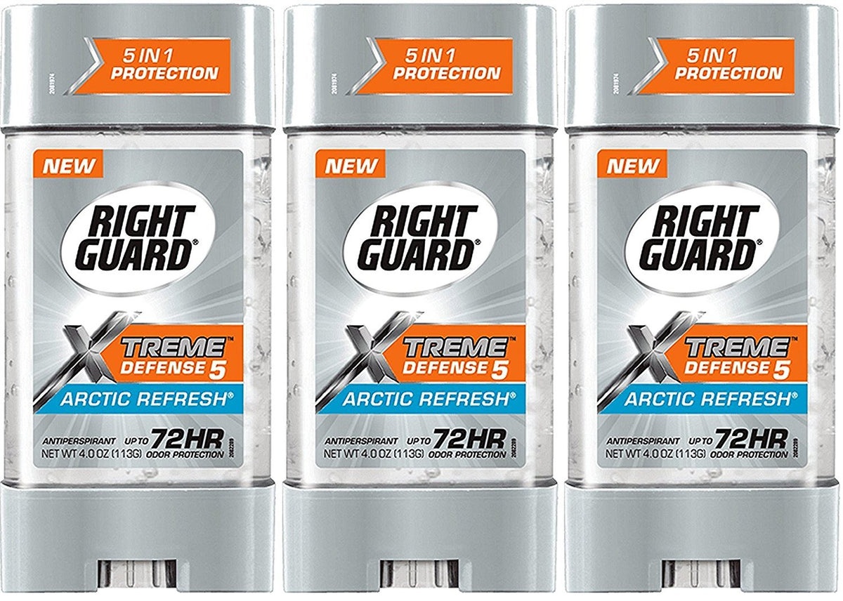 Right Guard Total Defense 5 Power Gel Arctic Refresh bottle for long-lasting freshness