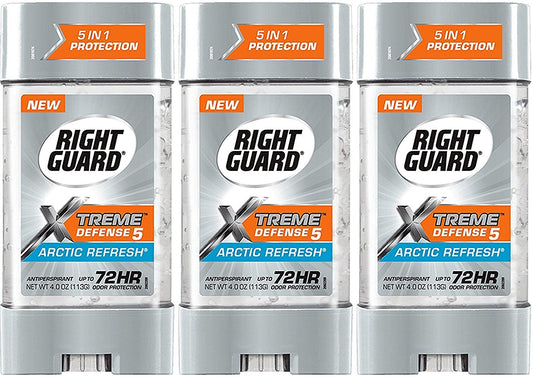 Right Guard Total Defense 5 Power Gel Arctic Refresh bottle for long-lasting freshness
