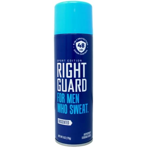 Right Guard unscented aerosol pack of three, convenient value.