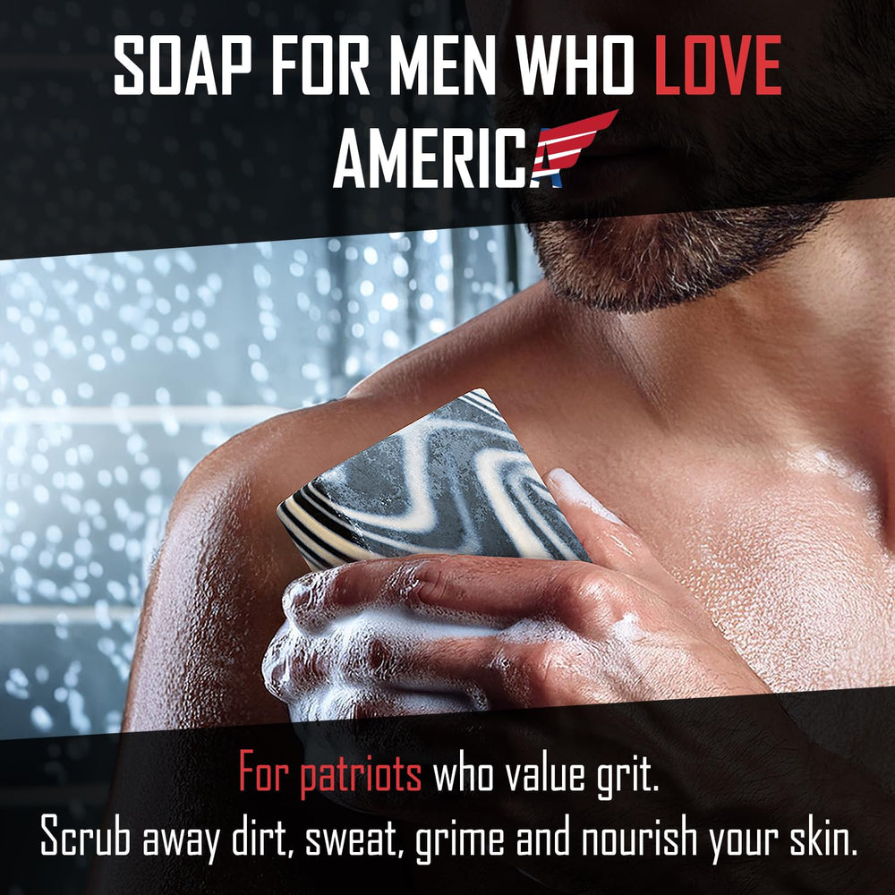 Right Wing Naturals Frontiersman soap with natural ingredients, USA-made quality.