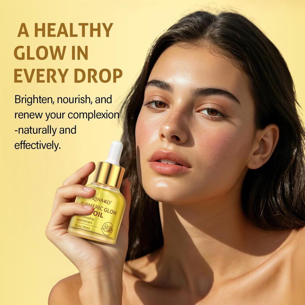 RIHAKO anti-aging glow shot suggesting a refreshed complexion.