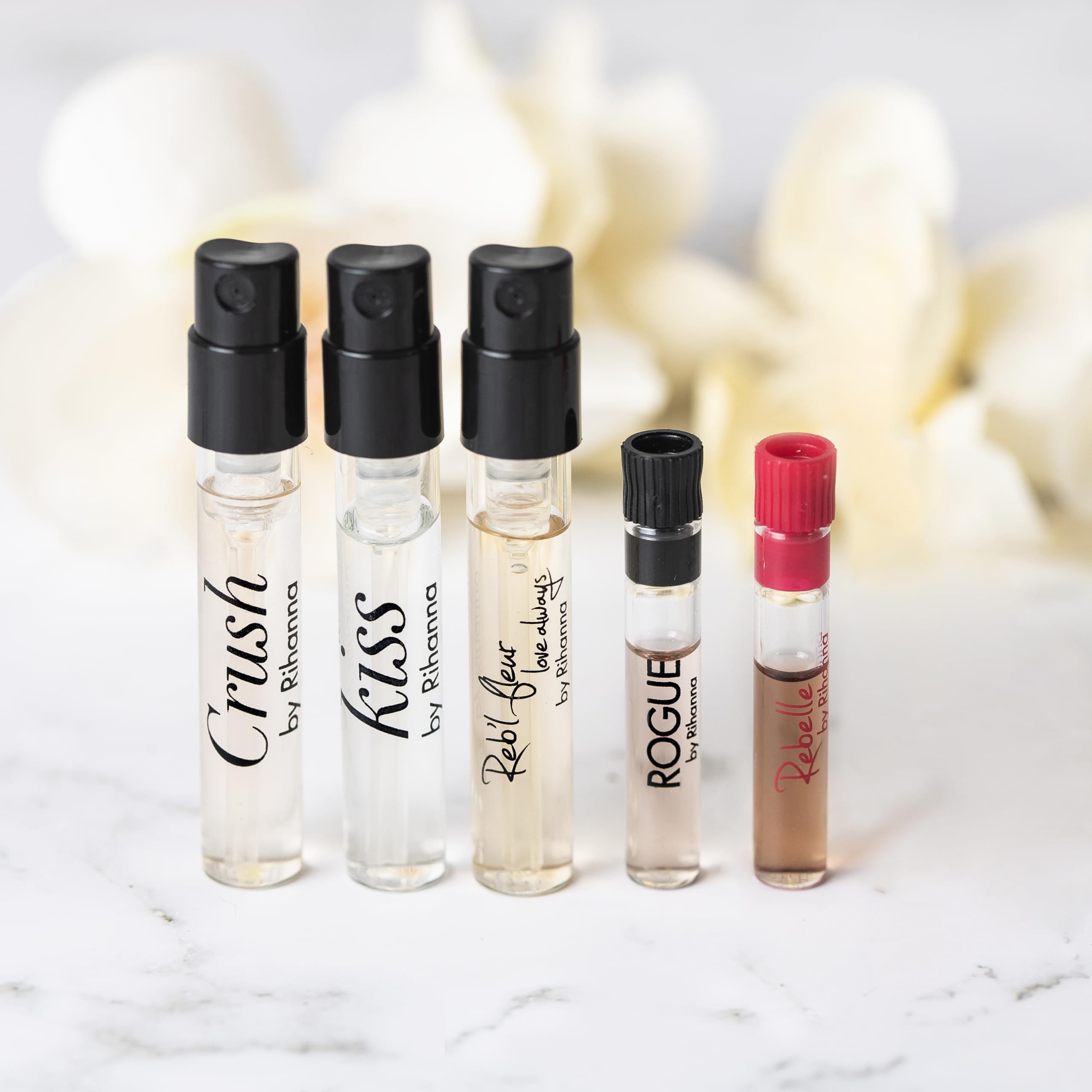 Rihanna Rebl Fleur sample vial for quick testing and scent preview.