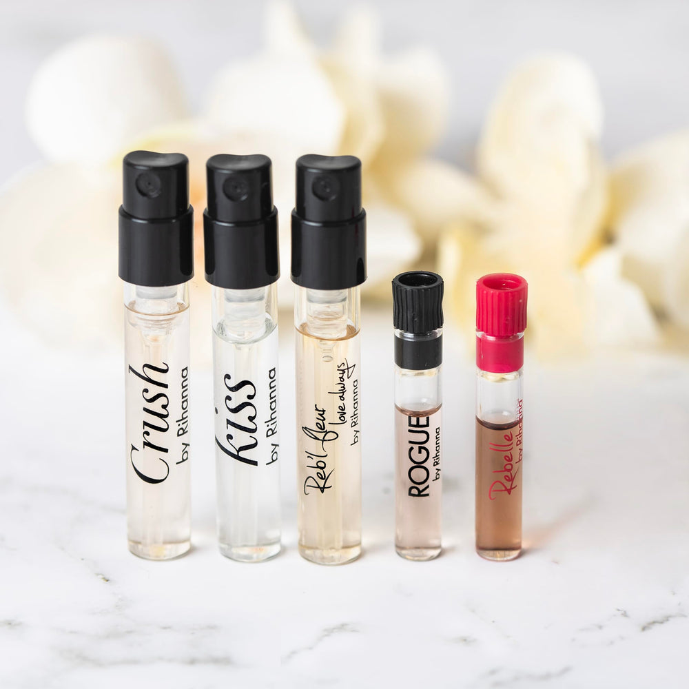 Rihanna Rebl Fleur sample vial for quick testing and scent preview.
