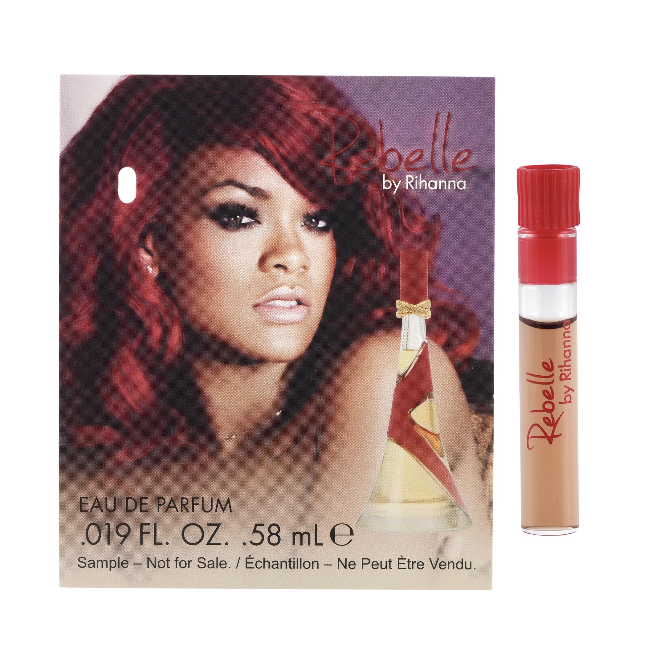 Rihanna Rogue sample vial provides a mini fragrance tester for events.
