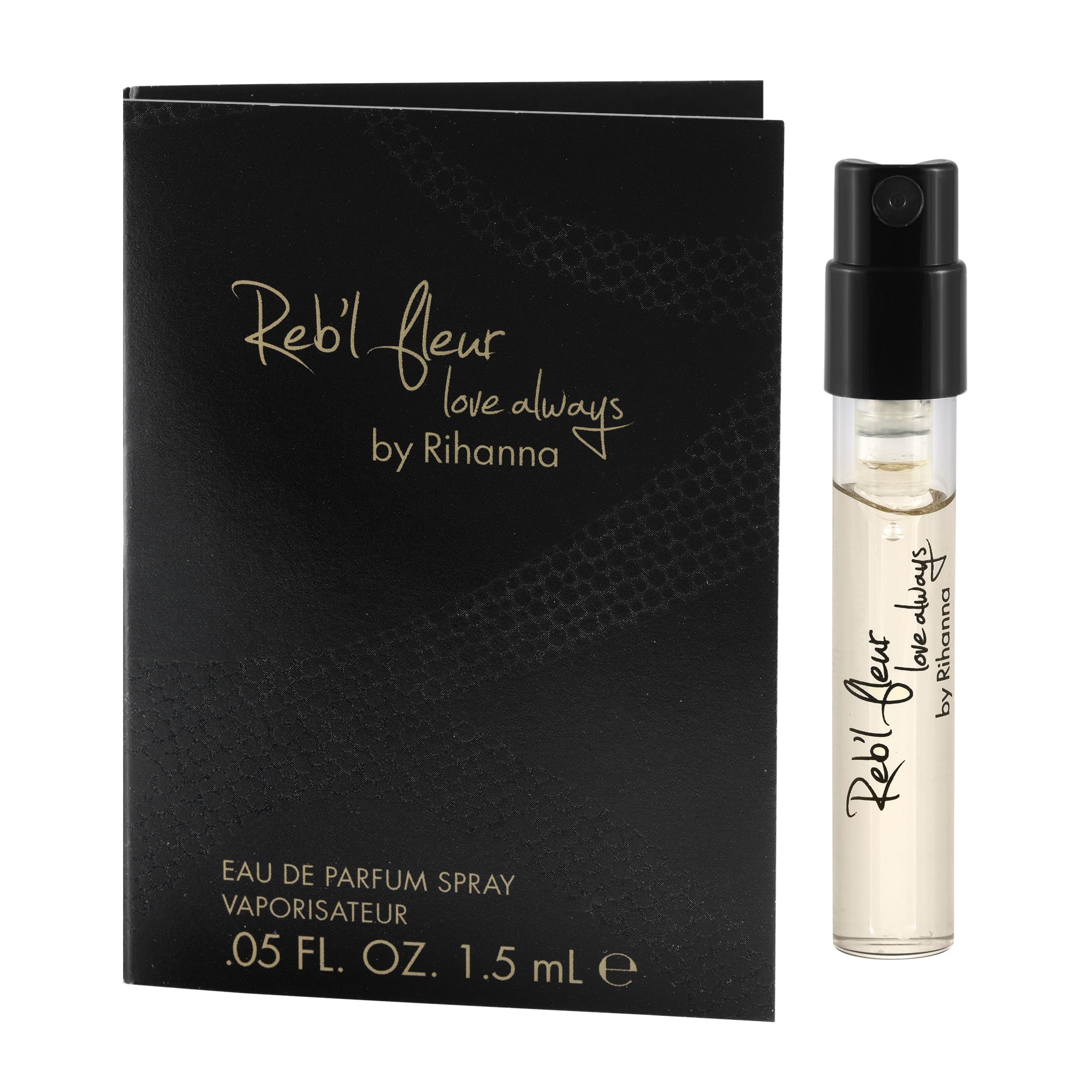 Rihanna sample set packaging shows five vials for easy gifting.