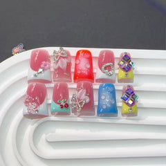 RIICFDD complete kit with 10 nails, glue, cuticle stick for custom fit.