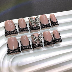 RIICFDD complete kit with glue and cuticle stick supports quick at-home nails.