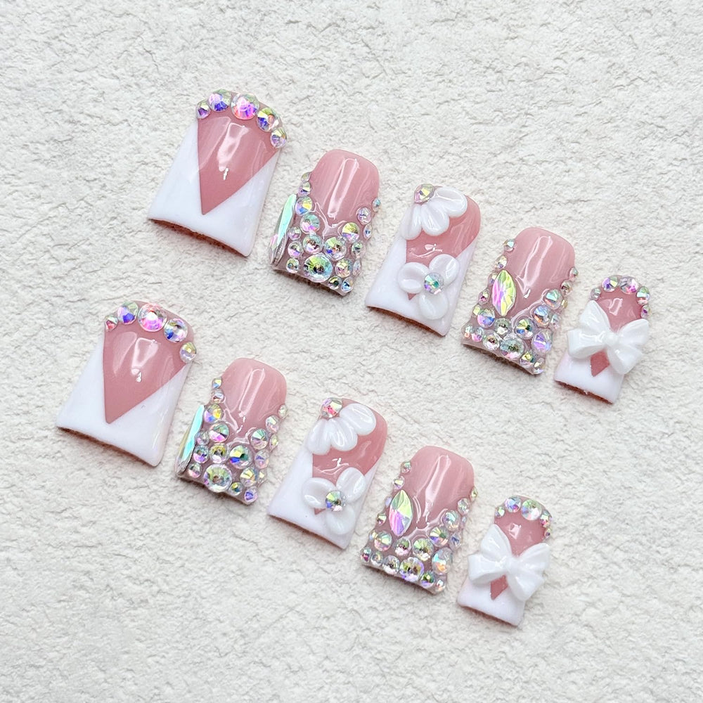 RIICFDD complete press-on kit with glue and cuticle stick