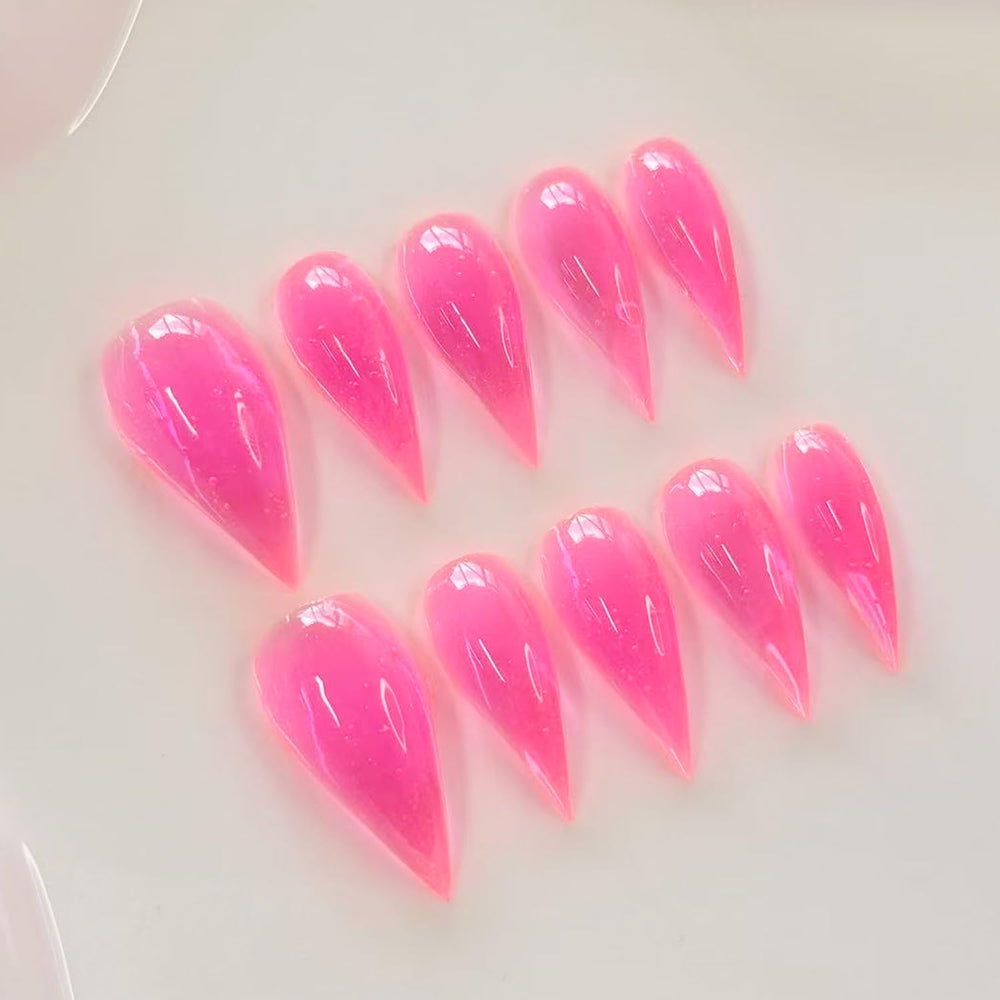 RIICFDD curved short nails with natural shape for everyday wear