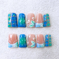 RIICFDD glossy gradient full cover nails for a salon-like finish at home.