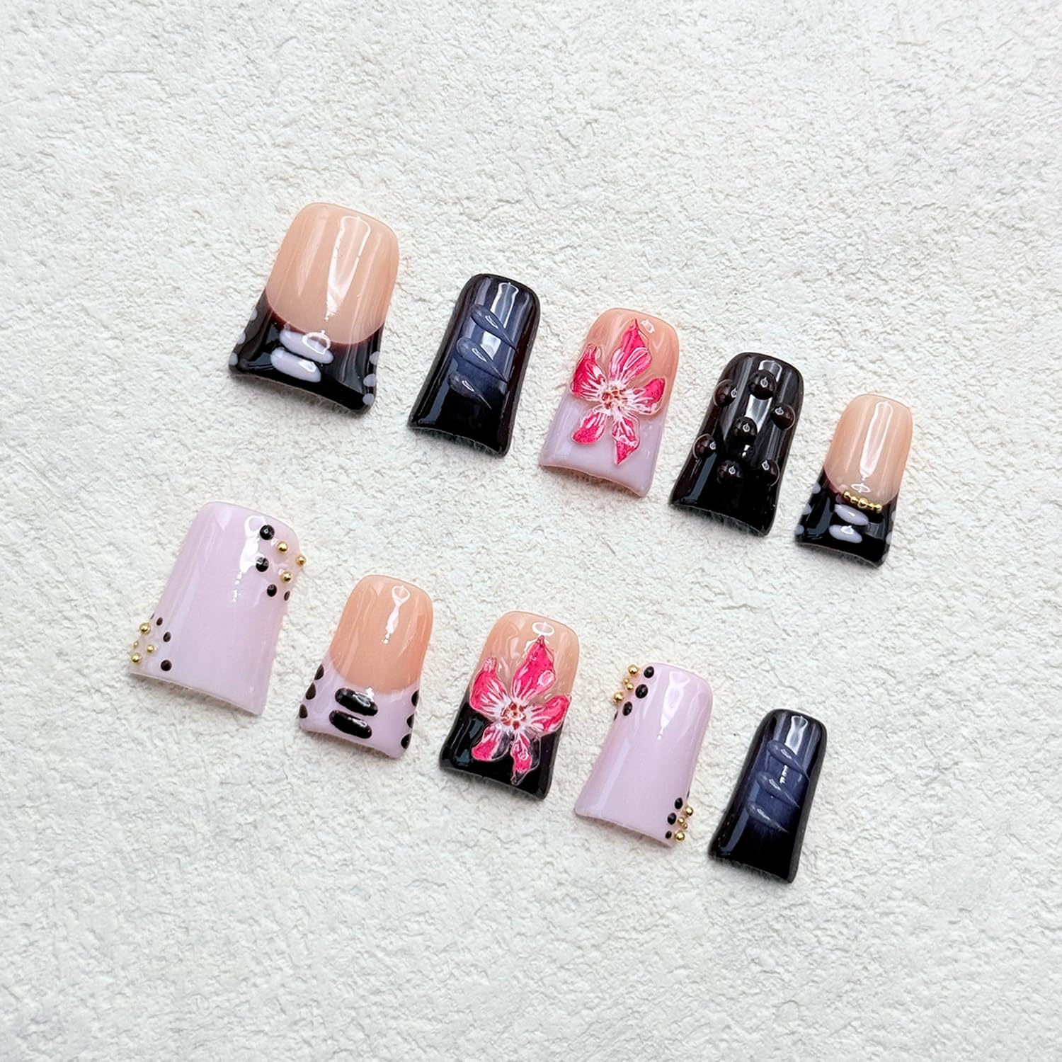 RIICFDD glue and cuticle stick included for easy application