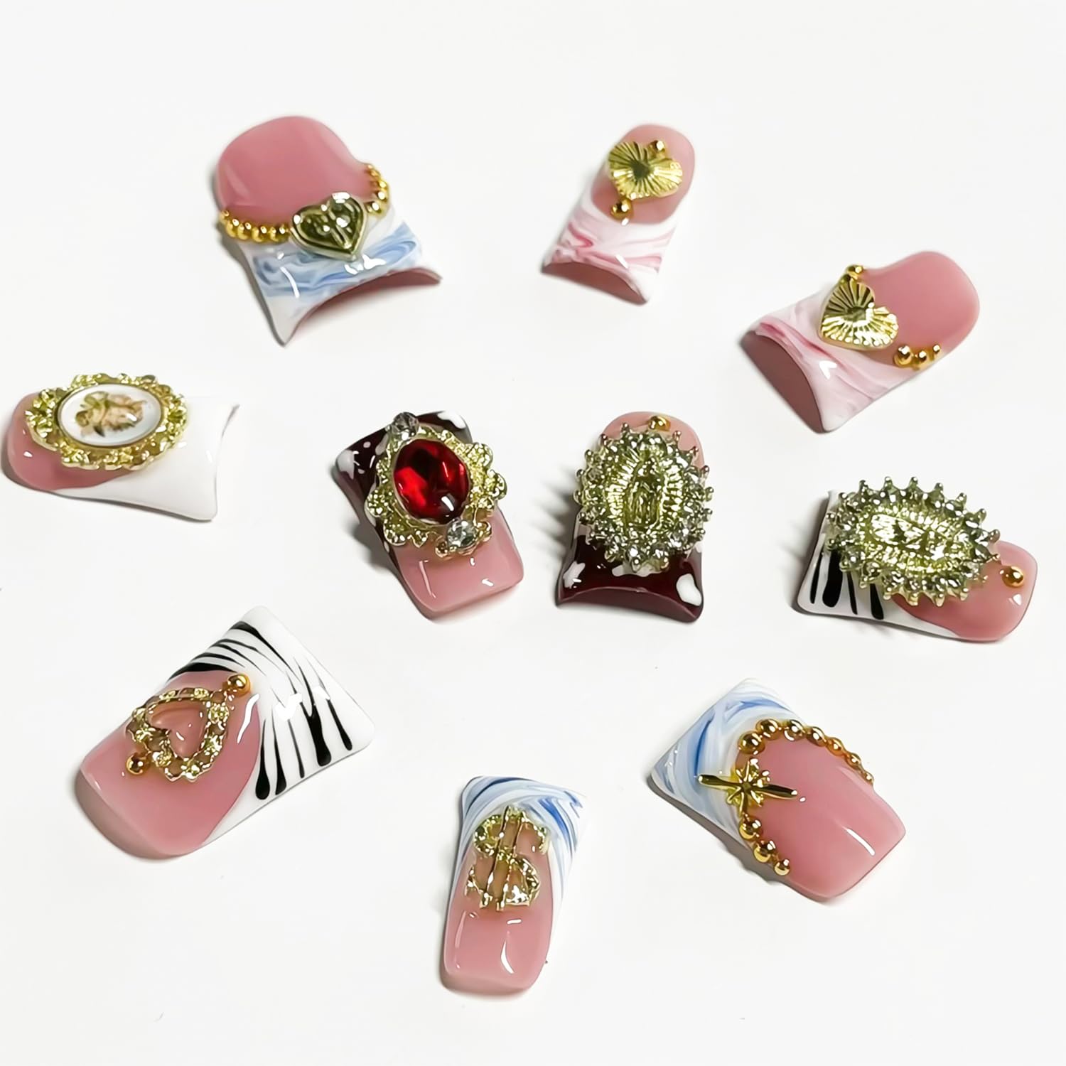 RIICFDD handmade thick acrylic nails for durable wear