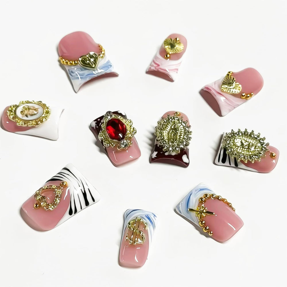 RIICFDD handmade thick acrylic nails for durable wear