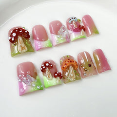 RIICFDD luxury press-on nails with duck design for quick, salon-like manicure anywhere